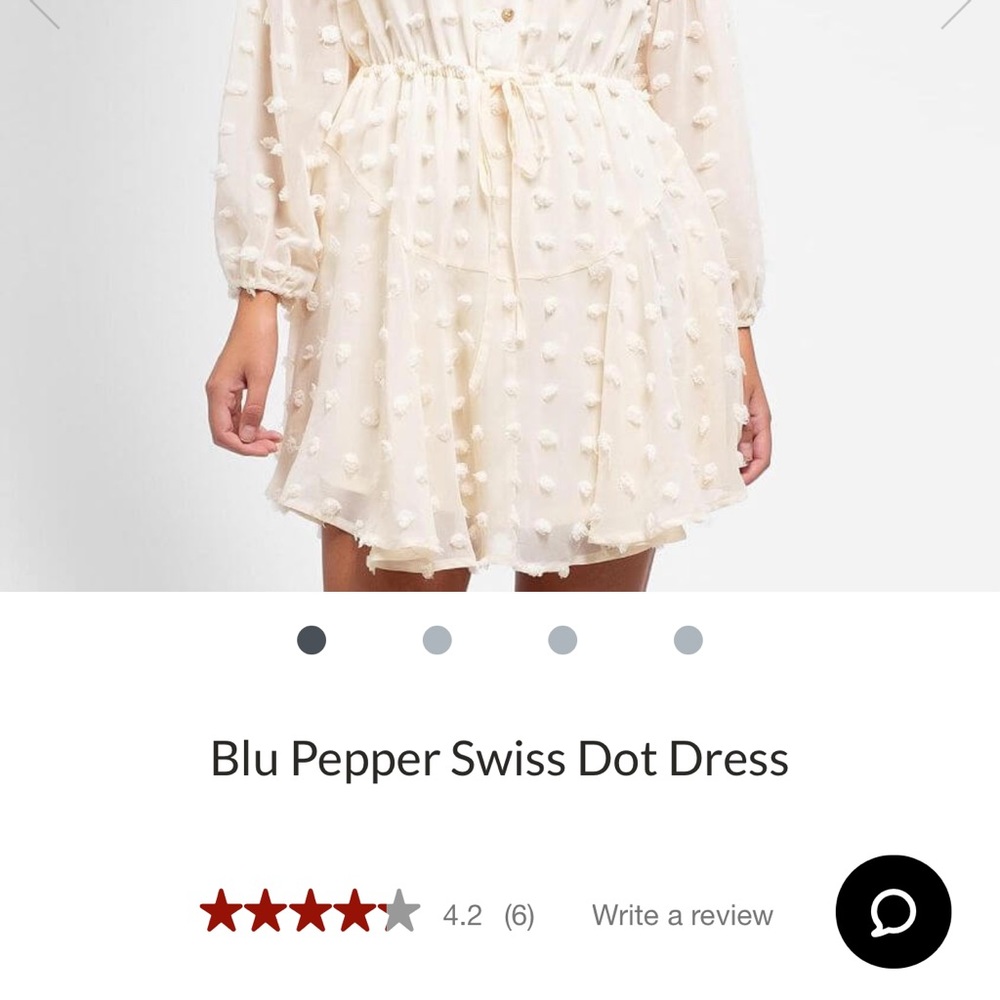 Small Blu Pepper Pink Swiss Dot Mini dress - Picture 4 of 4